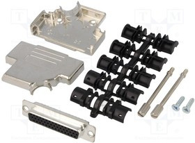 D45ZK25-HDS-K, Разъем D-Sub HD; PIN: 44; вилка; "мама"; пайка; на