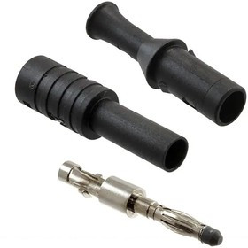 CT2989-S-0, Test Plugs &amp; Test Jacks DIY 4mm Sheath Plug Solder Black