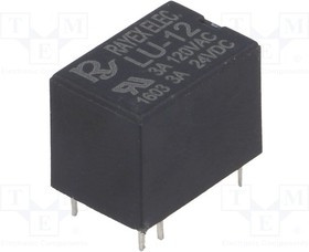 LU-12, Реле: электромагнитное, SPDT, Uобмотки: 12ВDC, 3A/120ВAC, 3A/24ВDC