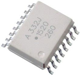 ACPL-332J-500E, оптопара IGBT драйвера 2,5А 890В SO-16