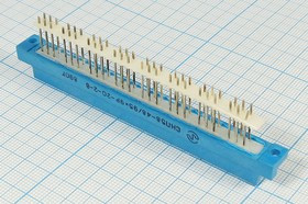 Прямоугольная соединительная розетка, шаг P2.5мм,64гнезда, 48контактов,не полный,[2x32,A(3x8) +B(3x8)=2x24=48HP; №1669 гн ПрС\P2,5\64HP\пл\\