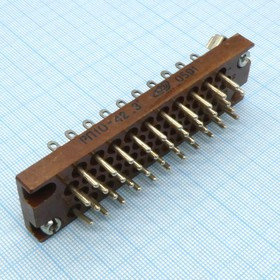 РП10-42 З вилка, Соединитель низкочастотный, прямоугольный, внутреннего монтажа, год 90