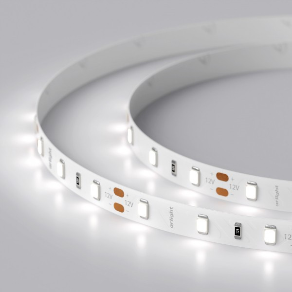 Arlight Светодиодная лента RT-A60-8mm 12V White6000 (7.2 W/m, IP20, 2835, 5m) (Открытый)
