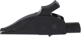XDK-1033-21, Зажим "крокодил", 32А, 1кВDC, черный, Диап.захвата: макс.30мм