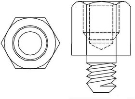 JSX-1035, D-Sub Tools &amp; Hardware 4-40 JACK SCREW 3.5mm THREAD