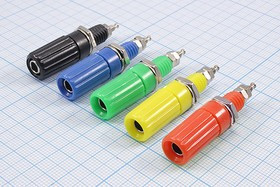 JS2030, Клемма на приборный блок, 4мм с боковым гнездом под кабель 2мм, желтая; №2788DY клемма приб 4,0&amp;2,0\раз&amp;каб\ жел\11x45\пл\Ni\\