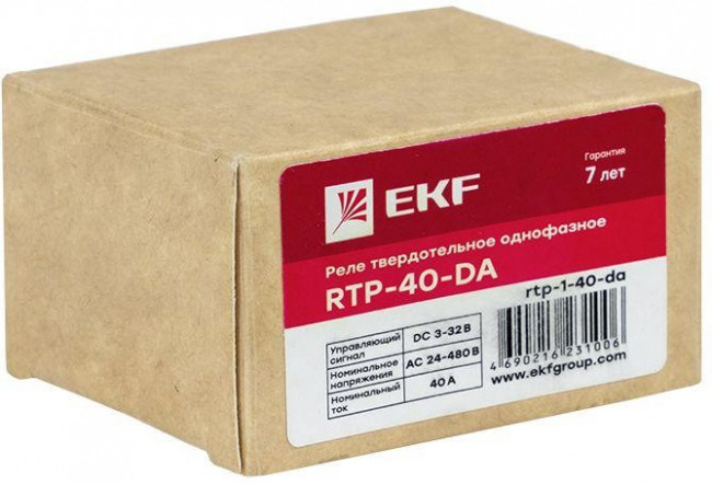 Реле твердотельное однофазное RTP-40-DA PROxima EKF rtp-1-40-da