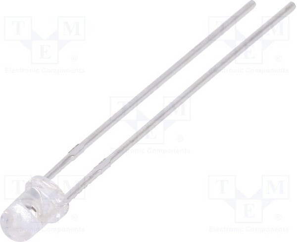 LL-304YC4B-2BD, LED; 3mm; yellow; 600?1000mcd; 30°; Front: convex; 1.6?2.4V