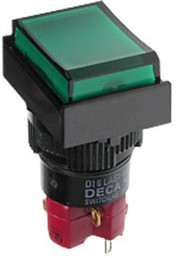 D16LMT1-1ABKG, кнопка без фикс. 250В/5А, LED подсветка 24В