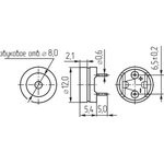 Излучатель звука магнитоэлектрический без генератора 12x 5мм, 1.5В, 16 Ом, 2.048 кГц; зм 12x 5\ 1,5\