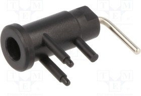 SEB3402NI10-SW, Гнездо, "банан" 2мм, 10А, 600В, 19,5мм, черный, на панель, винтами