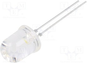 N0Y45L16SPC, LED; 10mm; yellow; 11000?16500 (typ)-32000mcd; 25°; Front: convex
