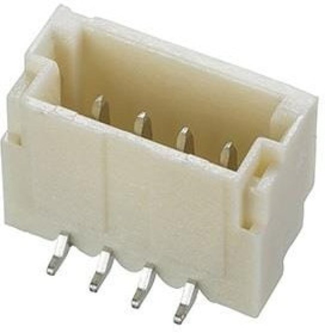 M40-3010446, Headers &amp; Wire Housings 4P SIL SMT VERTICAL SHROUDED TAB HEADER