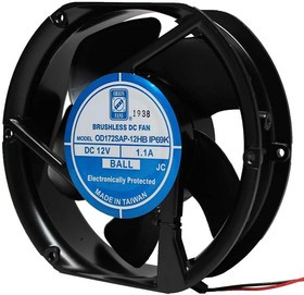 OD172SAP-48HBIP69K, DC AXIAL FAN, BALL, 235CFM, 0.48A, 48V