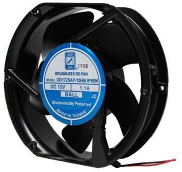 OD172SAP-48HBIP69K, DC AXIAL FAN, BALL, 235CFM, 0.48A, 48V