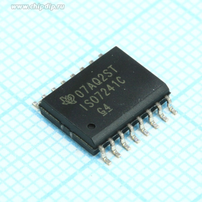 ISO7241CDWR, Digital Isolators Quad Ch 3/1 25Mbps Dig Iso