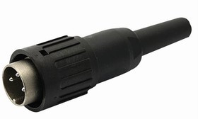 T 3274 501, Circular DIN Connectors 3P DIN CABLE PLUG SODR SILV BAYONET