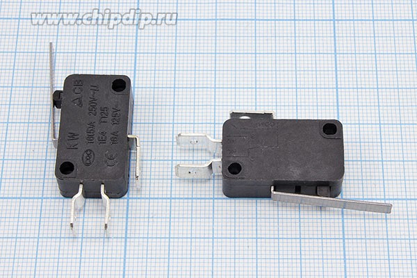 Переключатель концевой(путевой) 29x10 x16, 220В, 16А, ON-(ON), L27, KW7-03-3; №945 A ПКонц 29x10 x16\220\16\ON-(ON) \\L27\KW7-03-3\