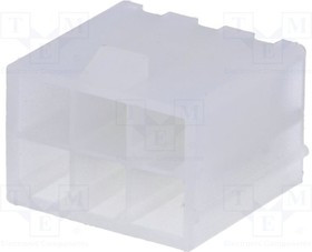 N42GP-06, Гнездо, провод-плата, "папа", N42G, 4,2мм, PIN: 6, THT, 600В, 9А