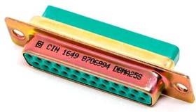 DBMA25SFO, D-Sub Standard Connectors DSUB 25F CRIMP LC ZINC