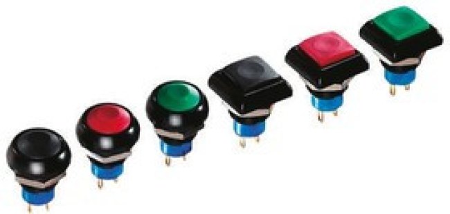 IPC5SAD7/1, Push Button Switch, Momentary, Panel Mount, 12.9mm Cutout, SPDT, 24V dc, IP67