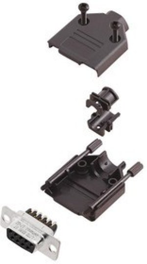 L17DTPK-P-15+L77DA15SST, Разъем D Sub, W/ Backshell, Standard, Гнездо, DTPK-P, 15 контакт(-ов), DA, Винт