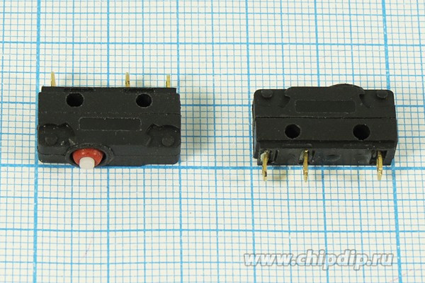 Микропереключатель, размер 20x 6 x10, 5А, переключение ON-(ON), размер концевика H11.5, LXW-5-1-2