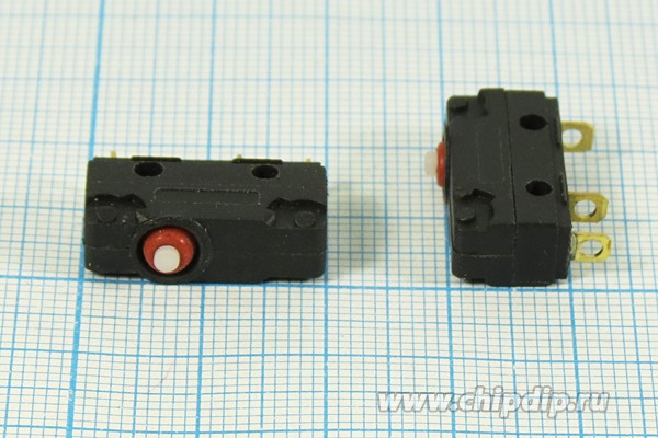 Микропереключатель, размер 20x 6 x10, 5А, переключение ON-(ON), размер концевика H11.5, LXW-5-1-2