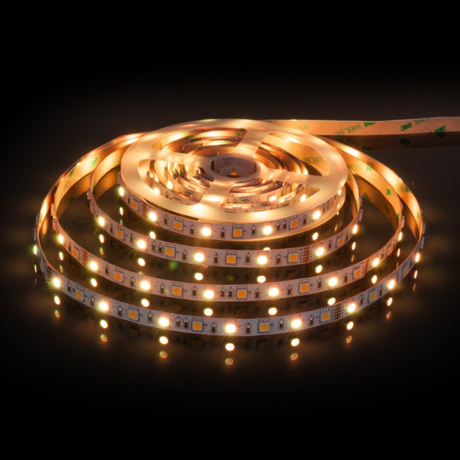 Лента светодиодная 60Led 14,4W IP20 RGB 3300K теплый белый (5050+5050 24V 60Led 14,4W IP20 RGBW)