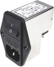 4304.4004, Filtered IEC Power Entry Module, IEC C14, General Purpose, 6 А, 250 В AC, 2-Pole Switch