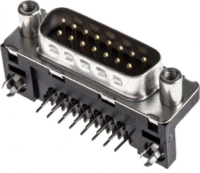 ID15P33E4GV00LF, D-Sub Standard Connectors DSUB RA STB 15PIN