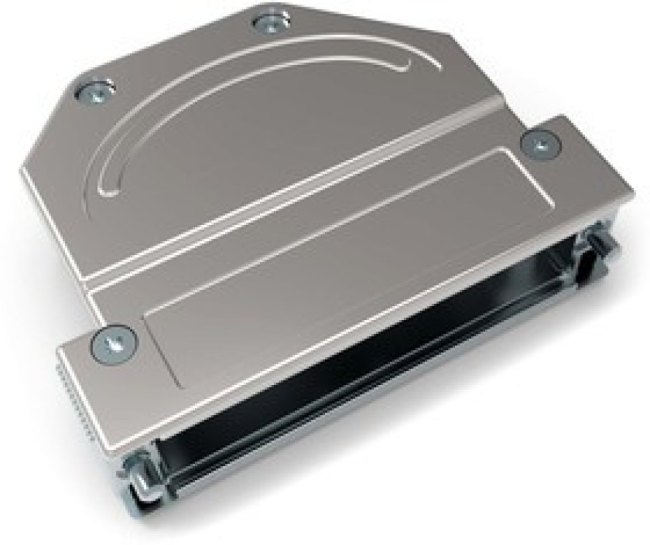 1-2308346-1, Die Cast Zinc Angled D Sub Backshell, 50, 78 Way