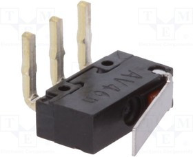 AV462461J, Микропереключатель SNAP ACTION, с рычагом, SPDT, 0,1A/30ВDC