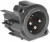 AC3MAV-AU-PRE, XLR Connectors 3 Pole XLR Male Chassis Mount A Type Gold Plate Contact Vert PCB Mount Black Fin AC3MAV-AU-PRE, XLR Connectors 3 Pole XLR Male Chassis Mount A Type Gold Plate Contact Vert PCB Mount Black Fin