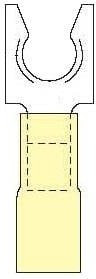 MH10-14FLK, Terminals Locking Fork -YLW 12-10 AWG Size 1/4
