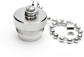 C091 00V000 152 2, Circular DIN Connectors PROT CAP W 110M METAL CHAIN