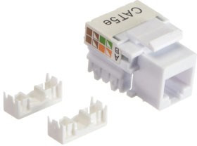 Модуль н/э, RJ-45, cat.5e, 90°, 110/Krone тип, универ-й, белый