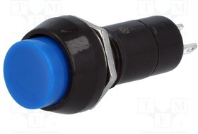 PS11ABU, Переключатель: кнопочный, Пол: 2, SPST-NO, 1A/250ВAC, OFF-ON, d12мм