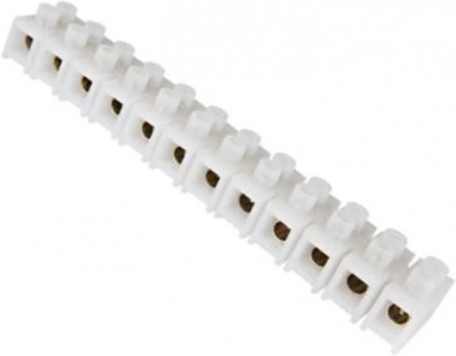 081-10-21, Зажим винтовой ЗВИ-6 полипропилен 0.75-4мм² 12пар 100°С белый HLT 081-10-21, Зажим винтовой ЗВИ-6 полипропилен 0.75-4мм² 12пар 100°С белый HLT