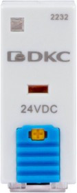 IR-24DC-2CO-D, Реле миниатюрное промышленное, 2CO, ком. ток 8А, AgSnO2, напряжение 24V DC, опция: тест-кнопка+ светодиод+защитный диод
