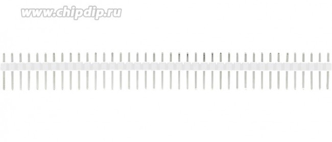 PLS-40 WHITE (DS1021-1x40), Вилка штыревая 2.54мм 1х40pin (цвет - белый)