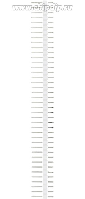PLS-40 WHITE (DS1021-1x40), Вилка штыревая 2.54мм 1х40pin (цвет - белый)