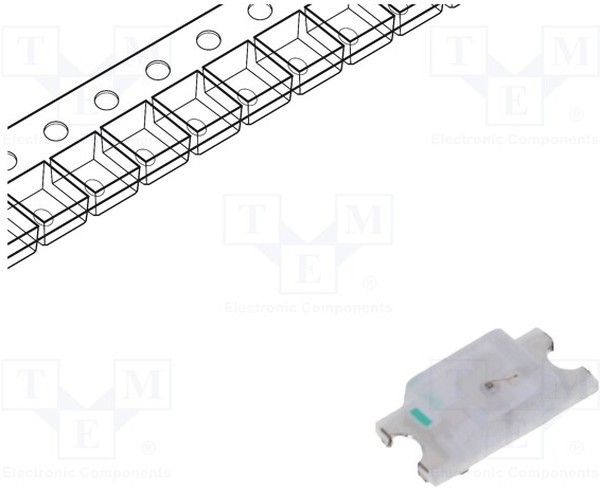 OSY51206C1E, Светодиод, SMD, 1206, желтый, 60-90мкд, 3,2x1,6мм, 120°, 20мА OSY51206C1E, Светодиод, SMD, 1206, желтый, 60-90мкд, 3,2x1,6мм, 120°, 20мА