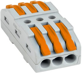 plc-smk-423, Строительно-монтажная клемма СМК 222-423 проходная3 полюса 0,08-4мм2 (25шт.) PROxima