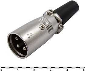 TD-396, Разъём микрофонный XLR , вилка 3-х полюсная