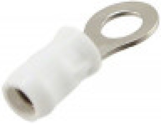 50840-1, TERMINAL, RING TONGUE, #10, 14AWG, WHITE