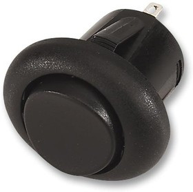 R13-234A-05-BB-0A, Клавишный переключатель, Выкл.-Вкл., SPST, Без Подсветки, Панель, Черный, Серия R13