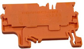 CX2.5/3O, Трехрядная клемма, зажим проводника до 2.5 мм.кв. 24A/1000V, (оранжевая) б аналог для 280-