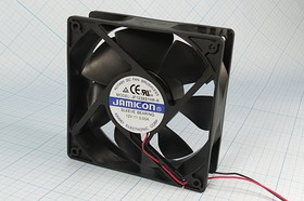 Вентилятор 120x120x38, напряжение 12В, ток 0,55А, выводы 2L, подшипник скольжения, JF1238S1HR-R JAMI