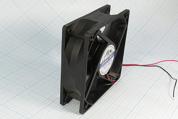 Вентилятор 120x120x38, напряжение 12В, ток 0,55А, выводы 2L, подшипник скольжения, JF1238S1HR-R JAMI